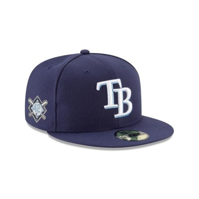 Blue Tampa Bay Rays Hat - New Era MLB Jackie Robinson Day 59FIFTY Fitted Caps USA8520147